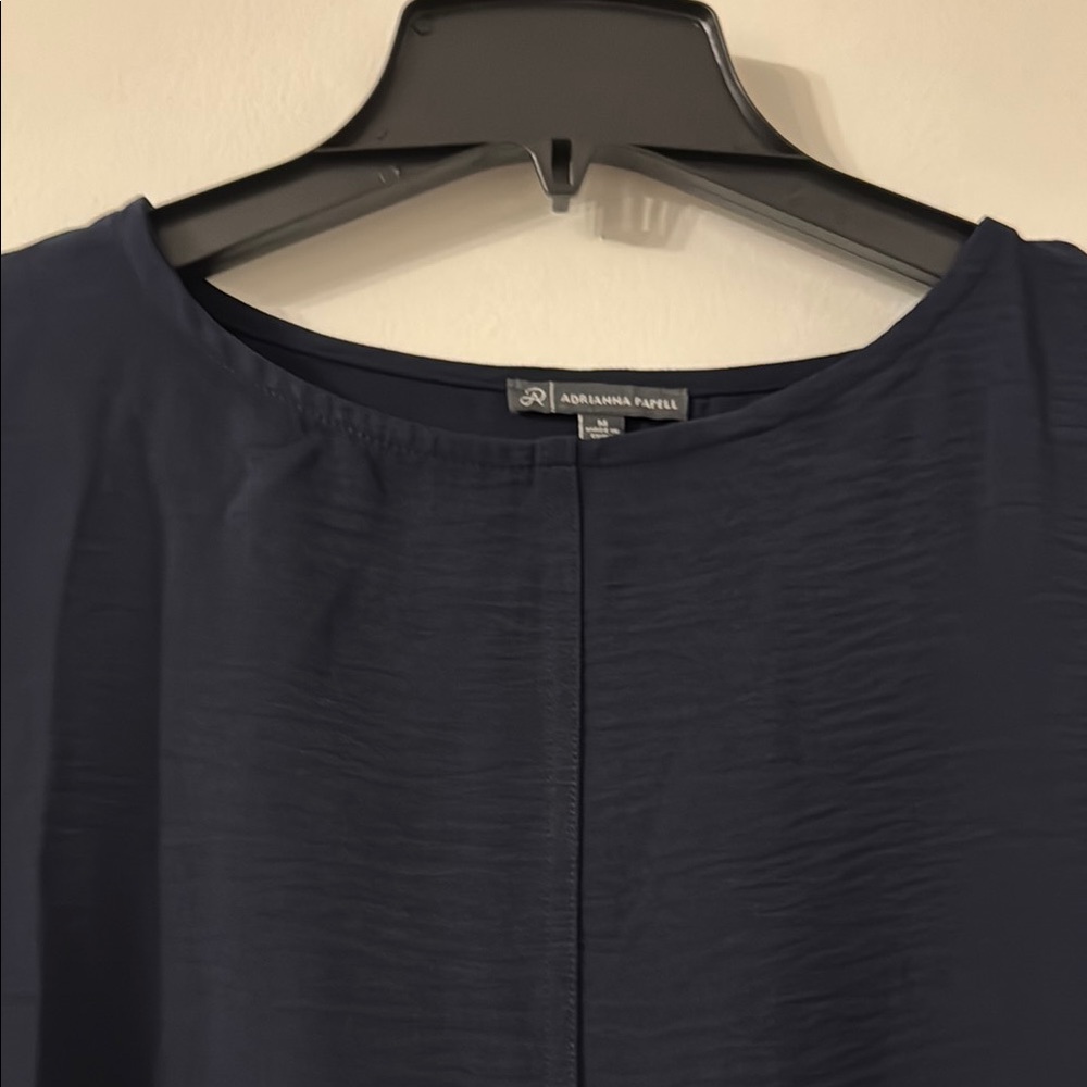 Adrianna Papell Navy Blue Women's Top size M NWOT